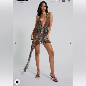 Jaded London Cindy Plunge Mini dress